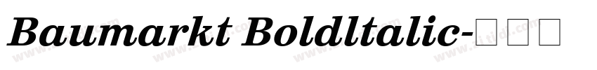 Baumarkt Boldltalic字体转换